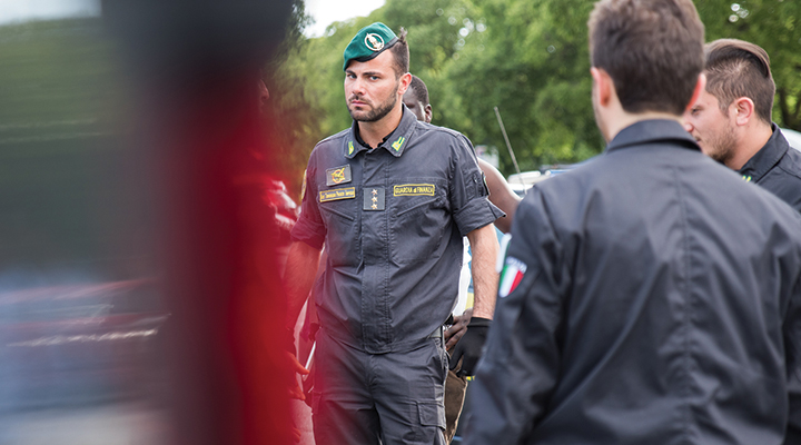 In servizio con la GDF 
per la tutela dell’ordine pubblico